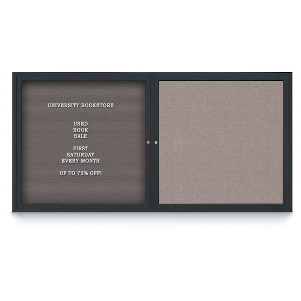 Corkboard, 72"x36", Pearl/Black